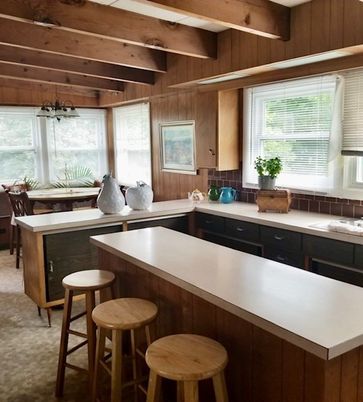 Interior, Kitchen, Wooden Beams, Wooden Walls