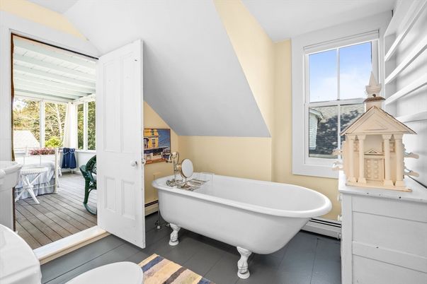 Bathroom, Free Standing Baths, Interior, Wood Texture Flooring