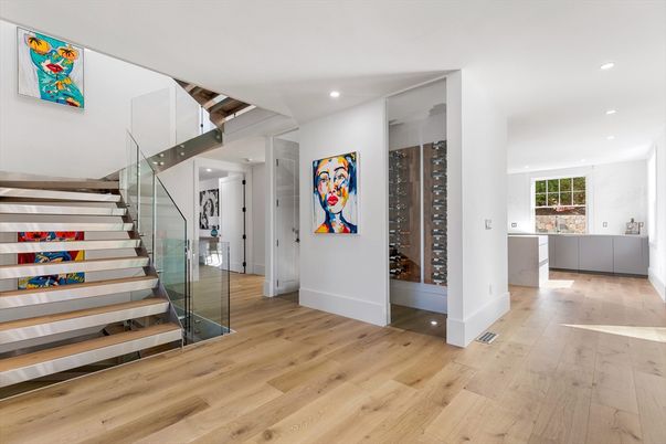 Interior, Recessed Lighting, Wine Storage, Wood Texture Flooring