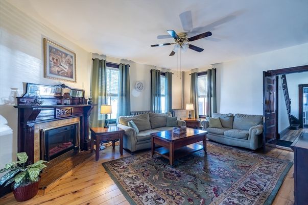 Fireplace, Interior, Living room, Piano, Wood Texture Flooring