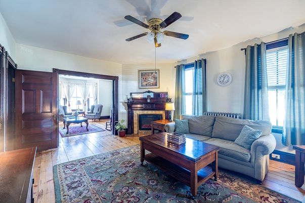 Fireplace, Interior, Living room, Piano, Wood Texture Flooring