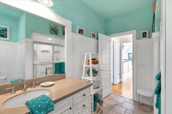 Bathroom, Interior, Wood Texture Flooring