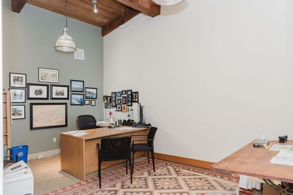 Home Office, Interior, Pendant Lights, Wooden Beams