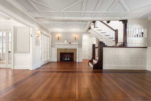 Empty room, Fireplace, Interior, Wood Texture Flooring