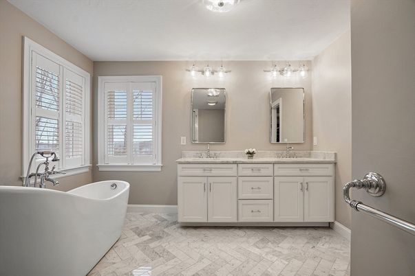 Bathroom, Dual Sink Vanities, Free Standing Baths, Interior