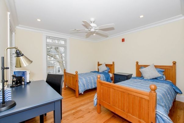 Bedroom, Home Office, Interior, Recessed Lighting, Wood Texture Flooring