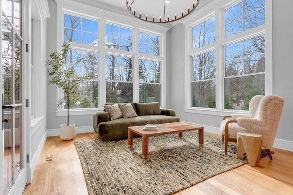 Interior, Living room, Pendant Lights, Sun Room, Wood Texture Flooring