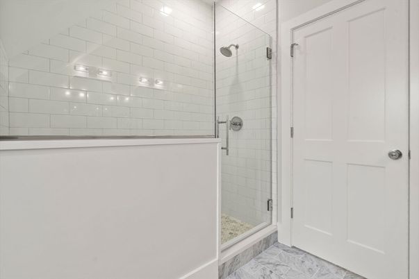 Bathroom, Glass Shower, Interior, Marble