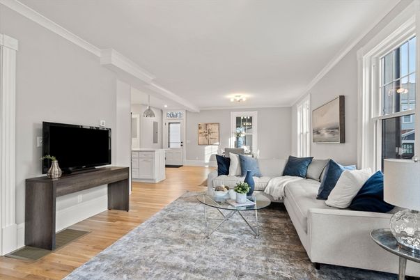Interior, Living room, Pendant Lights, Wood Texture Flooring