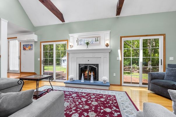 Fireplace, Interior, Wooden Beams, Wood Texture Flooring