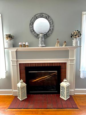 Fireplace, Interior, Wood Texture Flooring