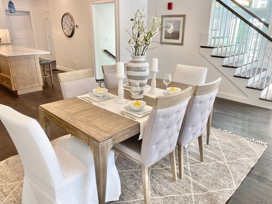 Dining room, Interior, Wood Texture Flooring