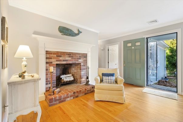 Fireplace, Interior, Wood Texture Flooring