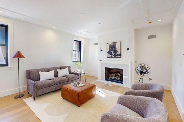 Home Office, Interior, Living room, Recessed Lighting, Wood Texture Flooring