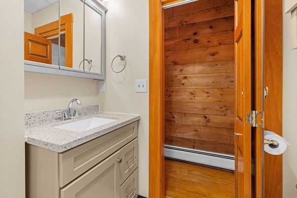 Bathroom, Interior, Wood Texture Flooring, Wooden Walls