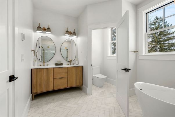 Bathroom, Dual Sink Vanities, Free Standing Baths, Interior