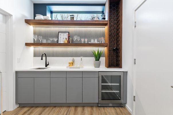 Interior, Kitchen, Wood Texture Flooring
