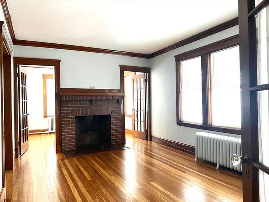 Empty room, Fireplace, Interior, Wood Texture Flooring