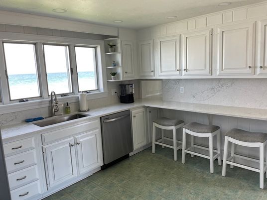 Interior, Kitchen, Marble Walls, Recessed Lighting