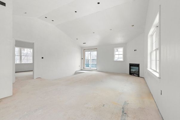 Empty room, Fireplace, Interior, Recessed Lighting