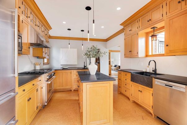 Interior, Kitchen, Pendant Lights, Recessed Lighting, Stainless Steel Appliances