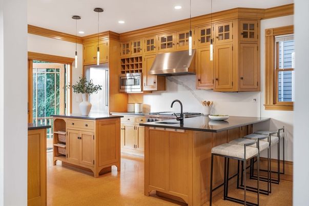 Interior, Kitchen, Pendant Lights, Recessed Lighting, Stainless Steel Appliances
