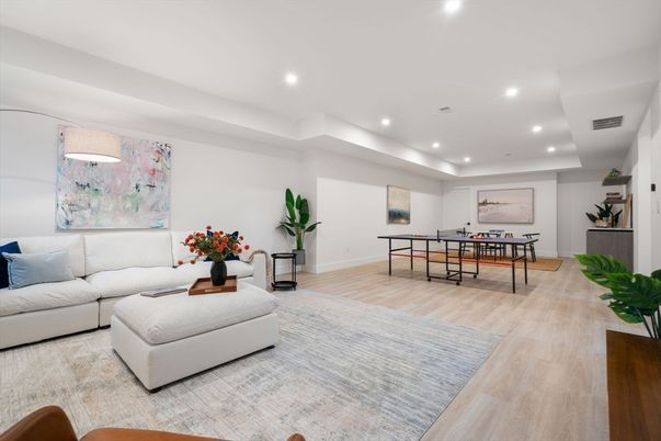 Game Room, Interior, Living room, Recessed Lighting, Wood Texture Flooring