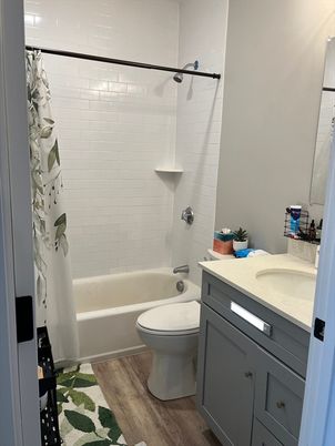 Bathroom, Interior, Wood Texture Flooring