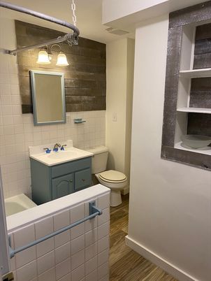 Bathroom, Interior, Wood Texture Flooring, Wooden Walls