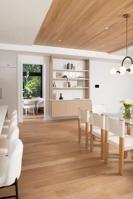 Interior, Pendant Lights, Recessed Lighting, Wooden Ceilings, Wood Texture Flooring
