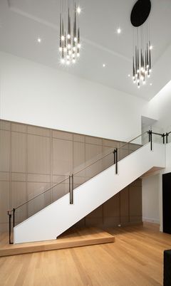 Interior, Pendant Lights, Recessed Lighting, Wood Texture Flooring