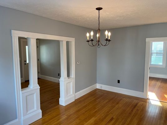Chandelier, Empty room, Interior, Wood Texture Flooring