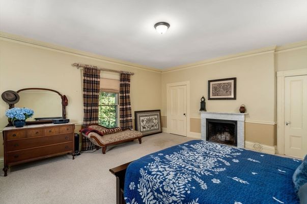Bedroom, Fireplace, Interior