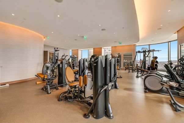 Fitness Equipment, Gym, Interior, Recessed Lighting