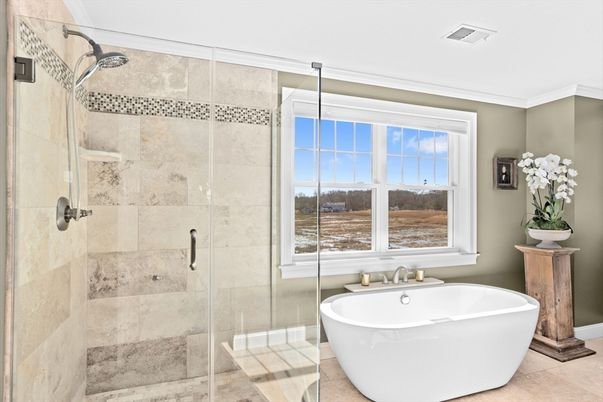 Bathroom, Free Standing Baths, Glass Shower, Interior