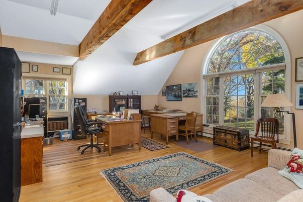 Home Office, Interior, Wooden Beams, Wood Texture Flooring
