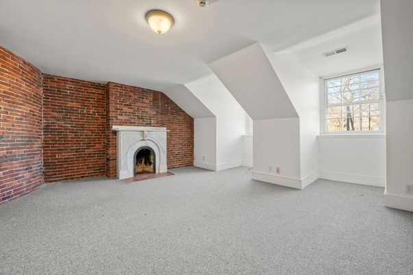 Empty room, Fireplace, Interior, Stone Walls