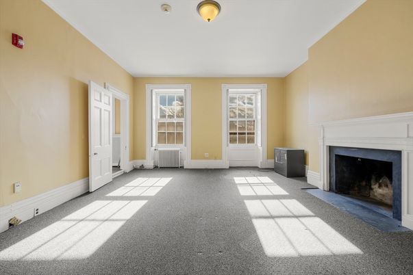 Empty room, Fireplace, Interior