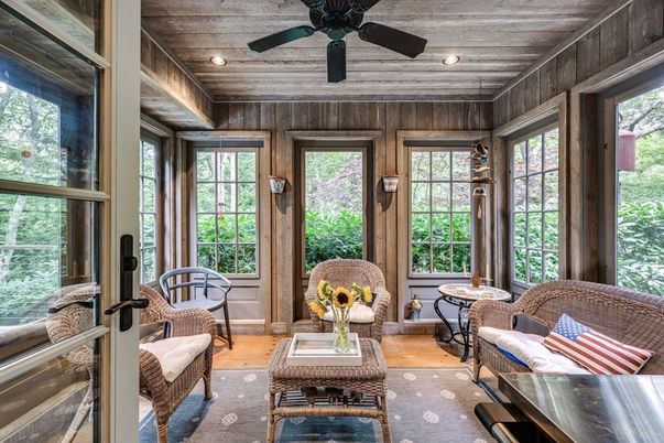 Interior, Living room, Recessed Lighting, Sun Room, Wooden Ceilings, Wood Texture Flooring, Wooden Walls