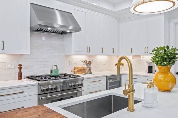 Interior, Kitchen, Pendant Lights, Stainless Steel Appliances, Wood Texture Flooring