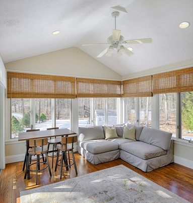 Interior, Recessed Lighting, Sun Room, Wood Texture Flooring