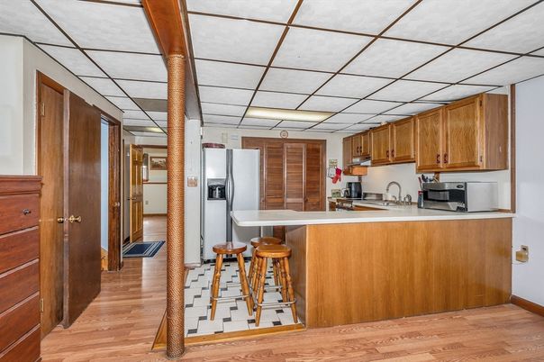 Interior, Kitchen, Wood Texture Flooring