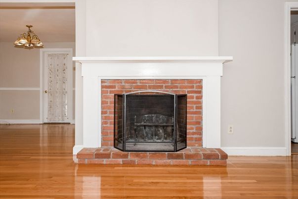 Fireplace, Interior, Wood Texture Flooring