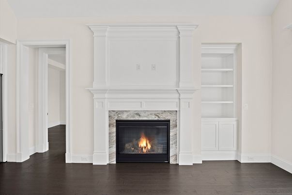 Fireplace, Interior, Wood Texture Flooring