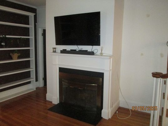 Fireplace, Interior, Wood Texture Flooring