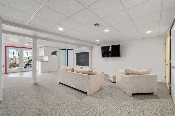 Interior, Living room, Recessed Lighting