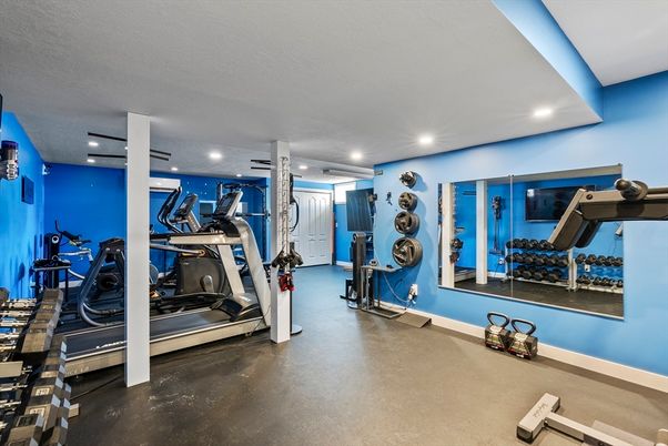 Fitness Equipment, Gym, Interior, Recessed Lighting