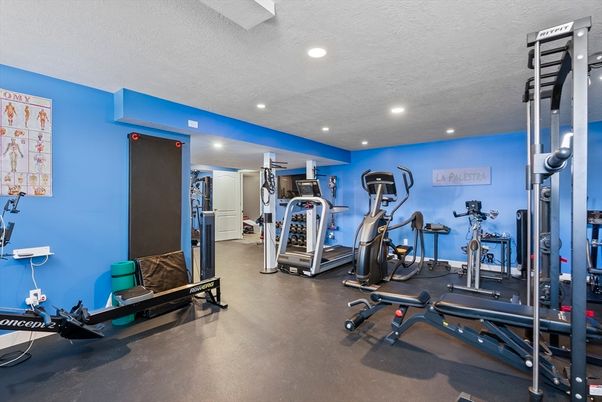 Fitness Equipment, Gym, Interior, Recessed Lighting