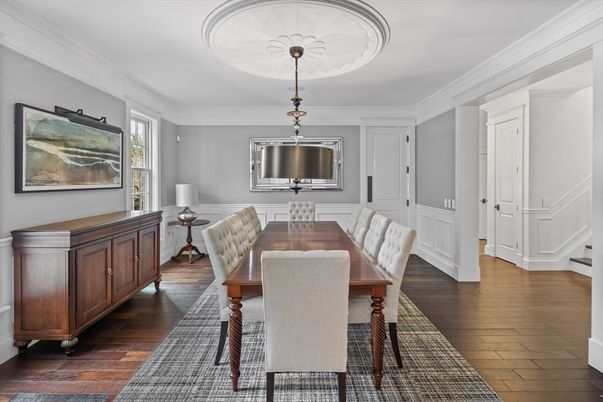 Dining room, Interior, Wood Texture Flooring