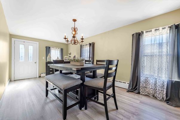 Chandelier, Dining room, Interior, Wood Texture Flooring